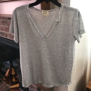 Project Social Tee V-neck Striped Tee